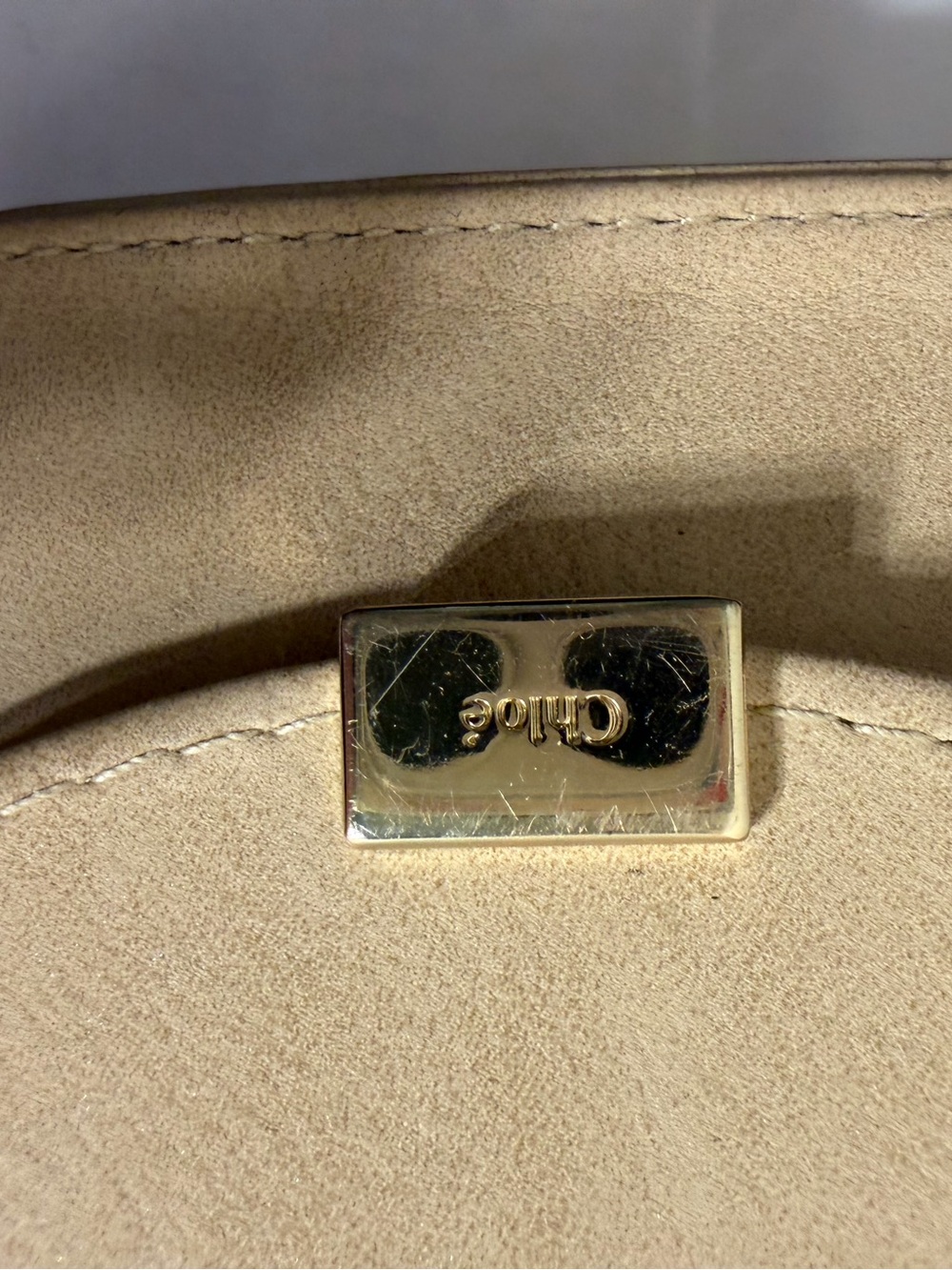 Chloe Round Oversized Sunglasses in Gold, case and cloth included - Picture 3 of 6